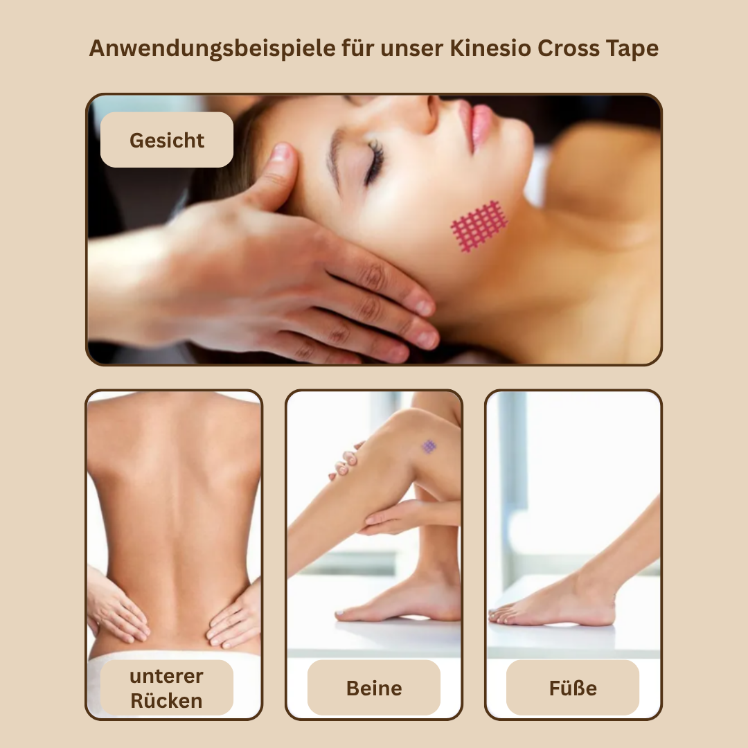Kinesiologisches Physiotherapie Cross Tape